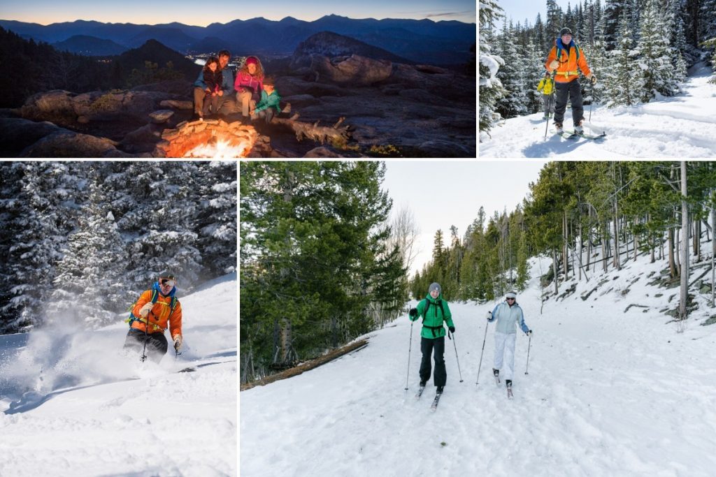 Collage of skiiers