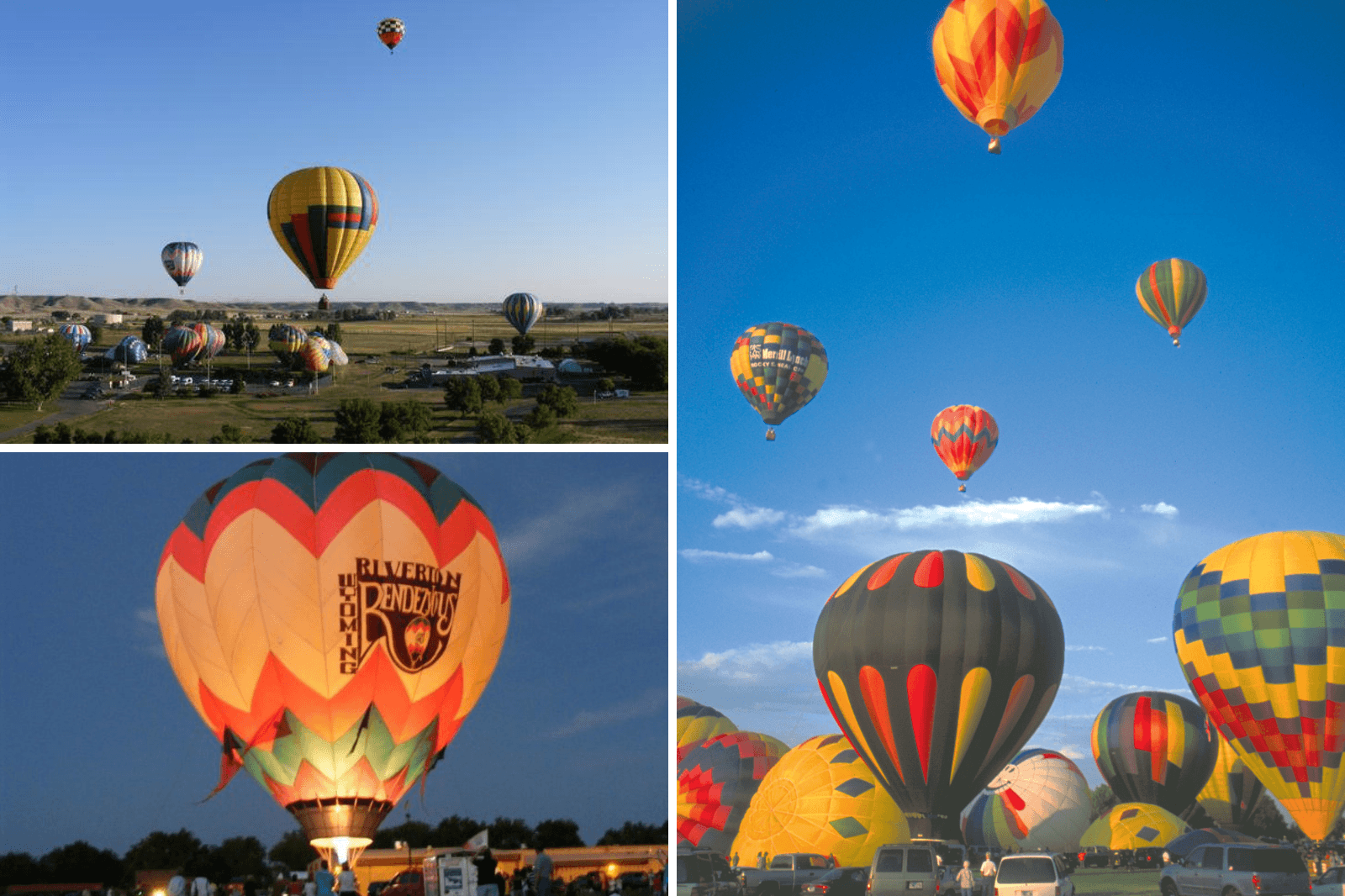 Hot air balloons over Riverton Wyoming as cultural experiences
