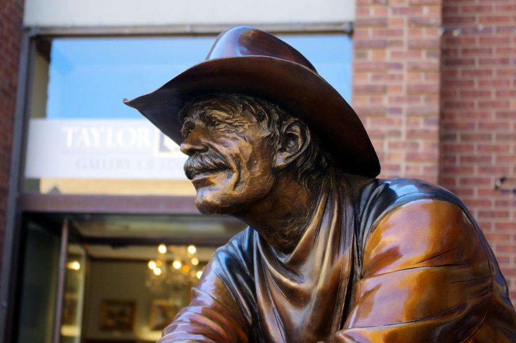 Statue of Old West Cowboy Durango Silverton Colorado
