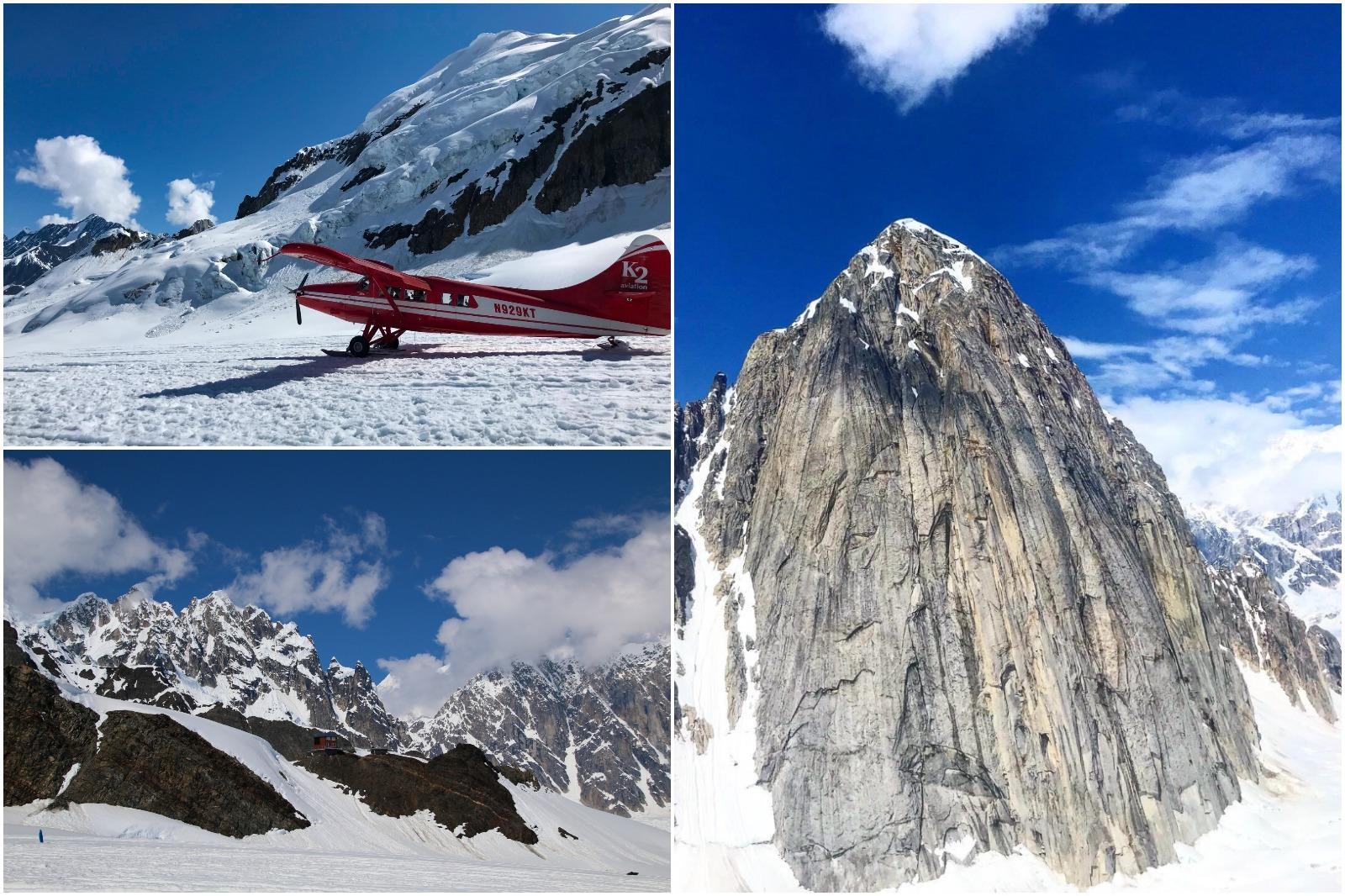 Alaska float plane tour on a glacier