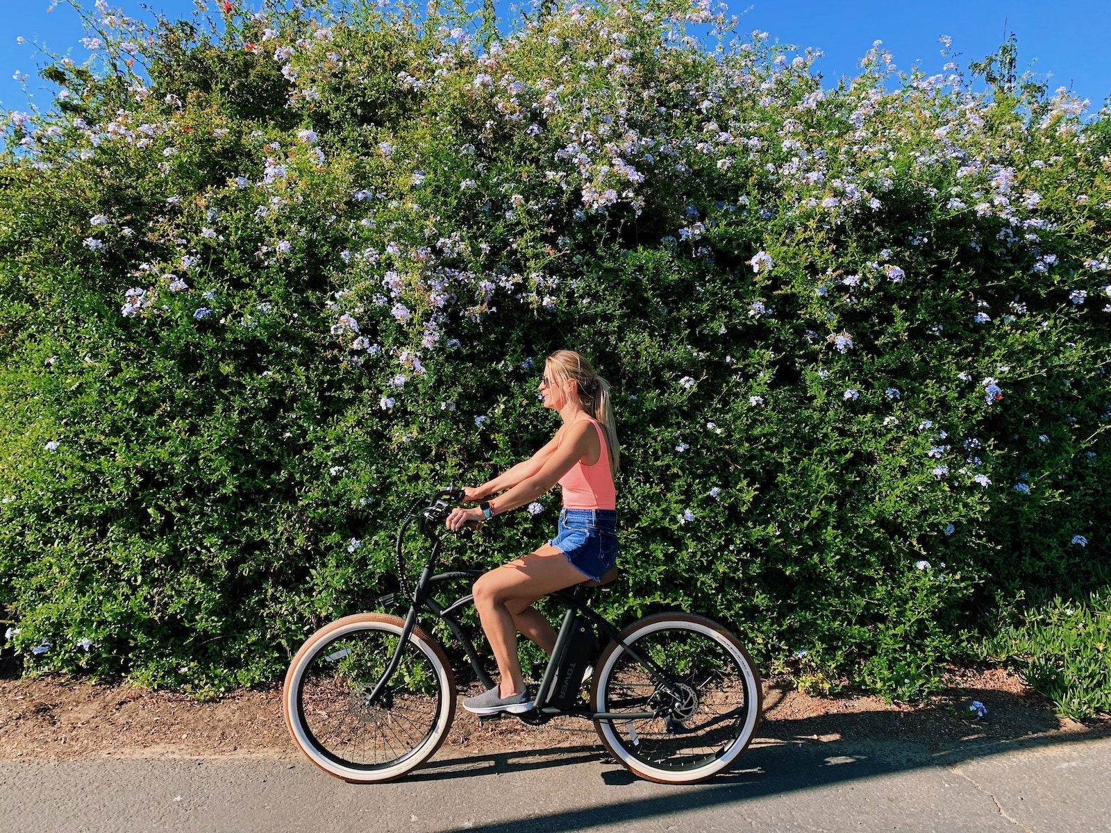 Girl Cruising on Bike