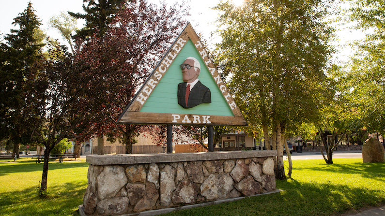 Triangle Park entrance in Kemmerer, Wyoming