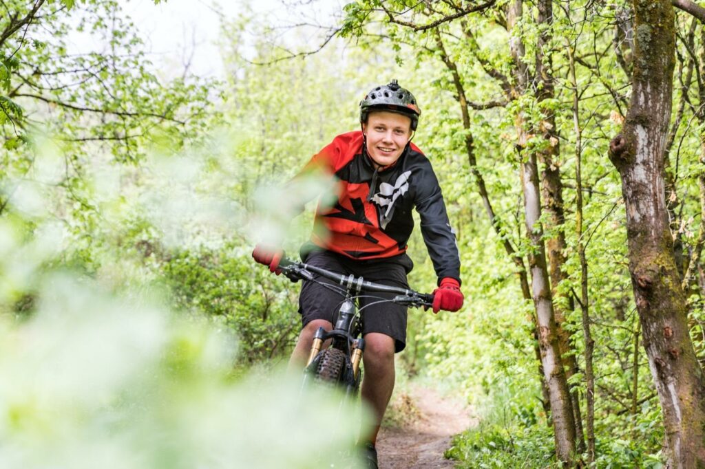 Mountain Biking on the City Creek Trail System in Pocatello, Idaho