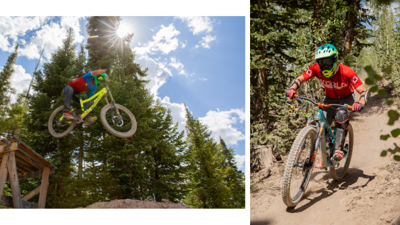 Two downhill biking photos from Brian Head Resort