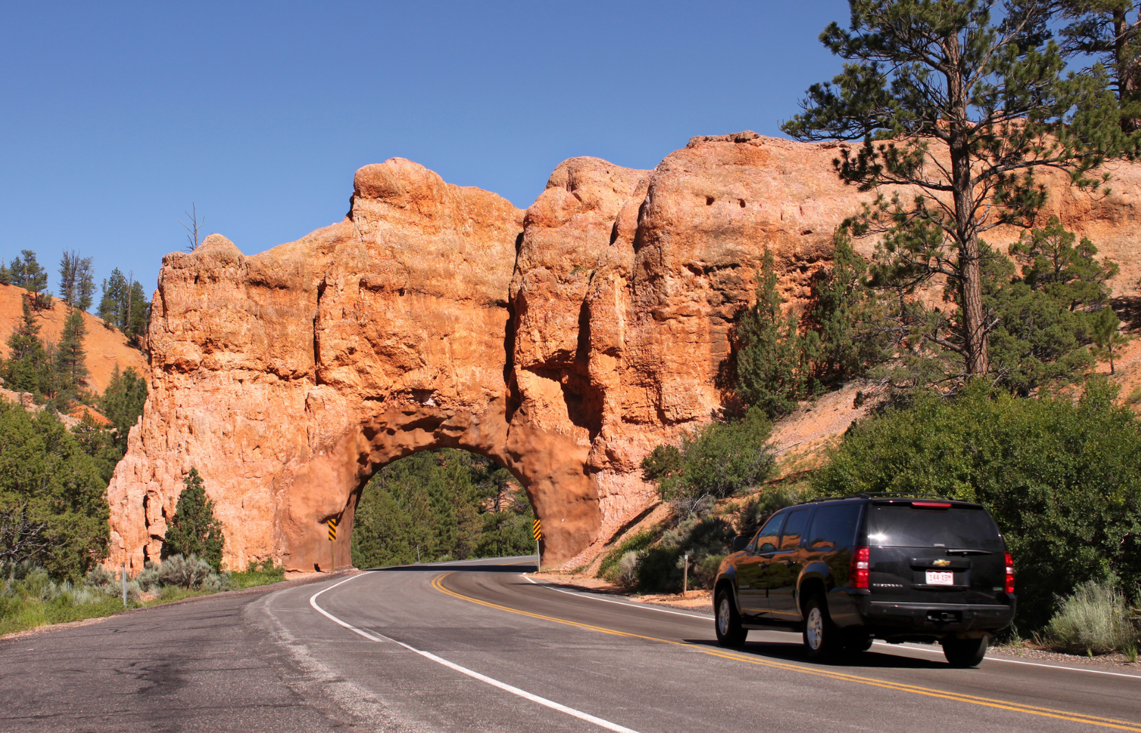 Road trip and camp in Red Canyon in Bryce Canyon Utah