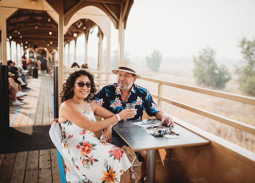 Couple on River Fox Train in California