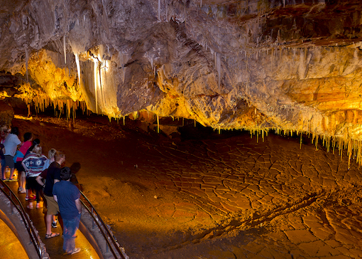 Tour group in Kartchner Caverns State Park in Arizona