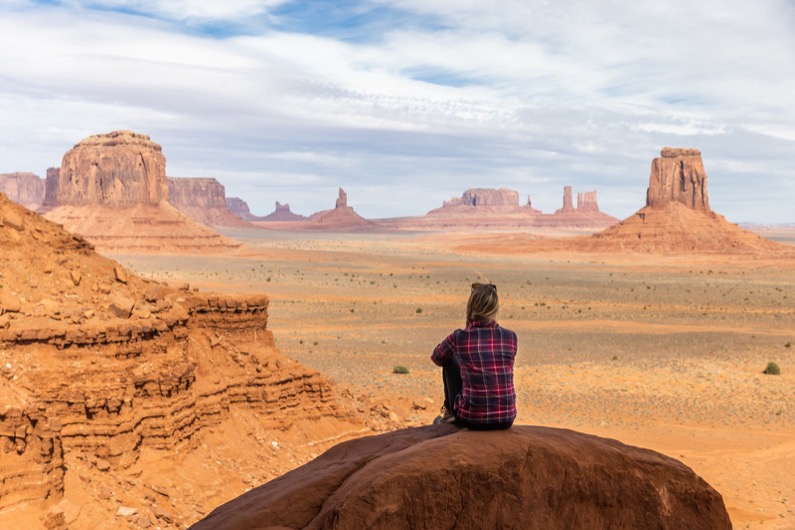 Taking in the views at Monument Valley