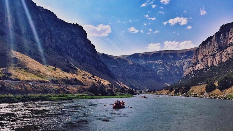 Rafting the Wind River near Riverton, Wyoming