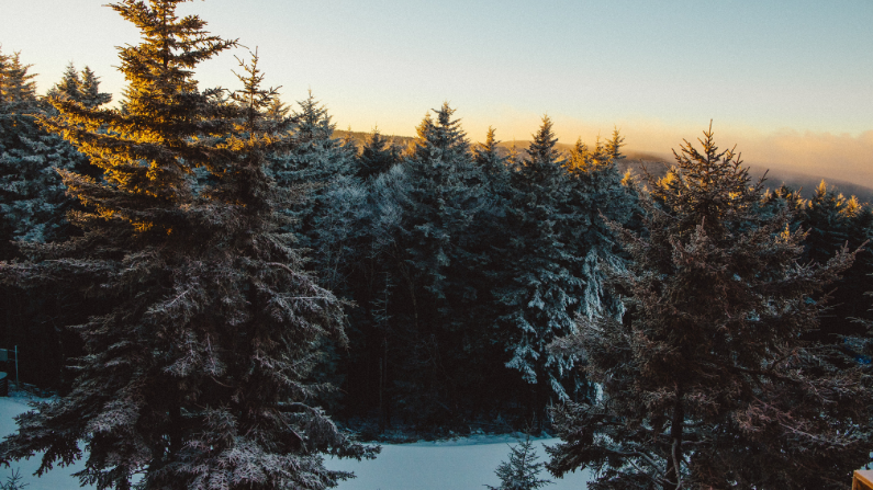 Snowshoe, West Virginia in winter