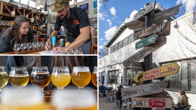 Collage of images from Flagstaff brewery trail