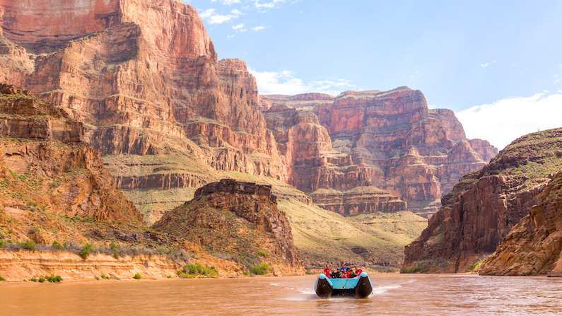 Motor boat on the Colorado River 