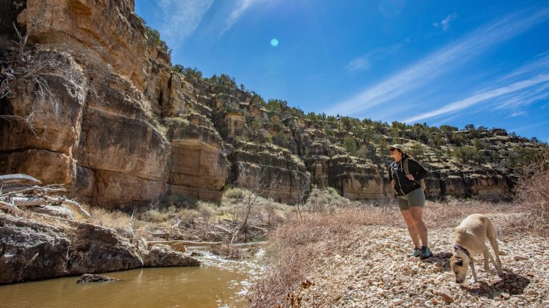 Hiking in Jack's Canyon outside of Winslow, Arizona