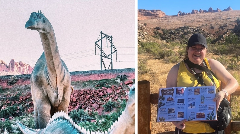 Collage of learning experiences in Moab