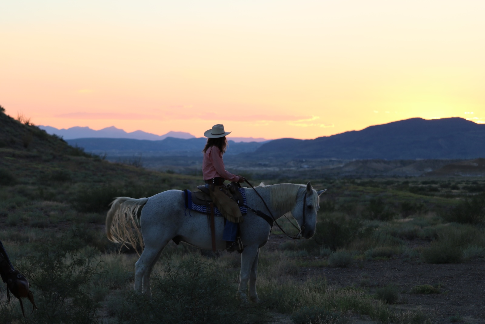 Horseback rider in Big Bend Ranch State Park in Texas