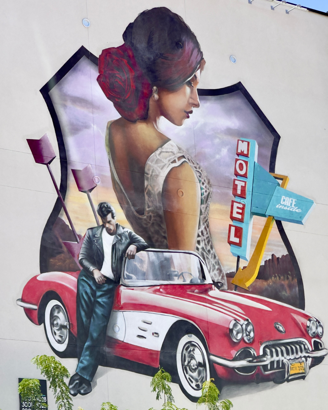 a Route 66 mural in Albuquerque New Mexico